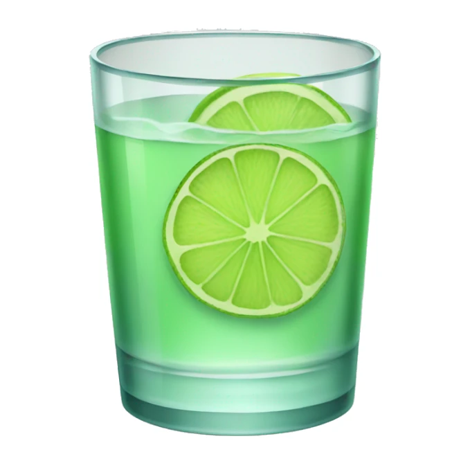 glass of fresh lime sticker