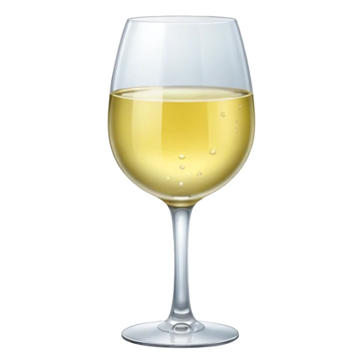 glass of light white wine  sticker
