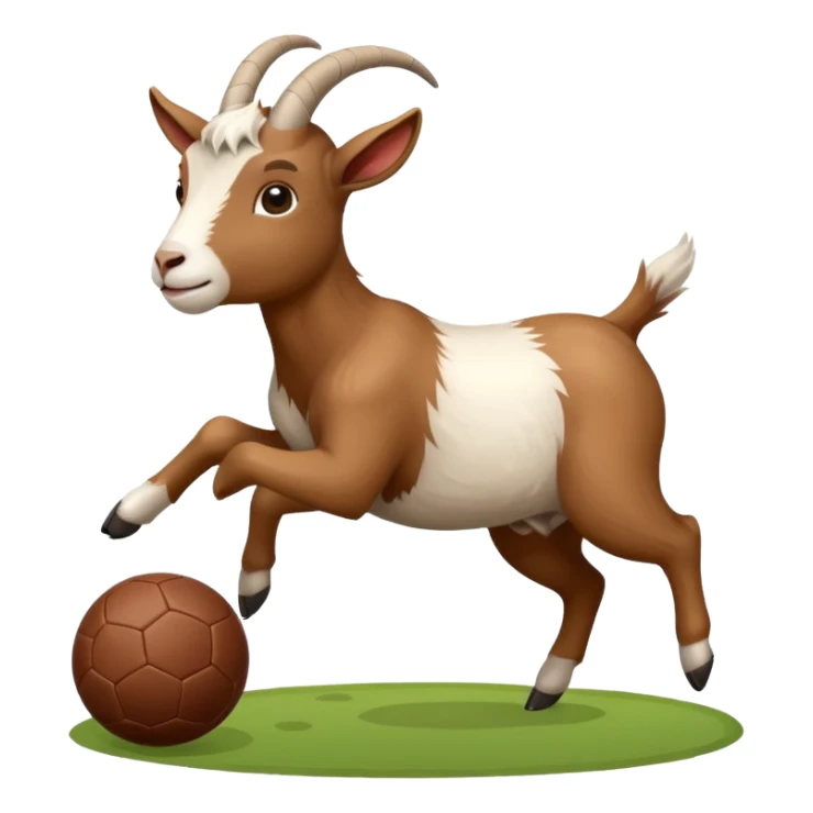 Goat playing football sticker