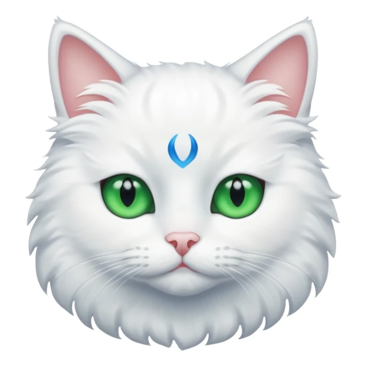 Gato branco um olho verde e um olho azul sticker