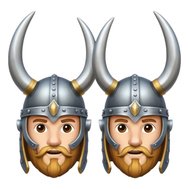 a pair of viking helmet horns sticker
