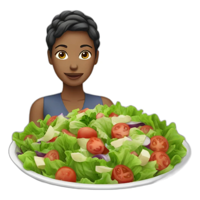 Woman est salad sticker