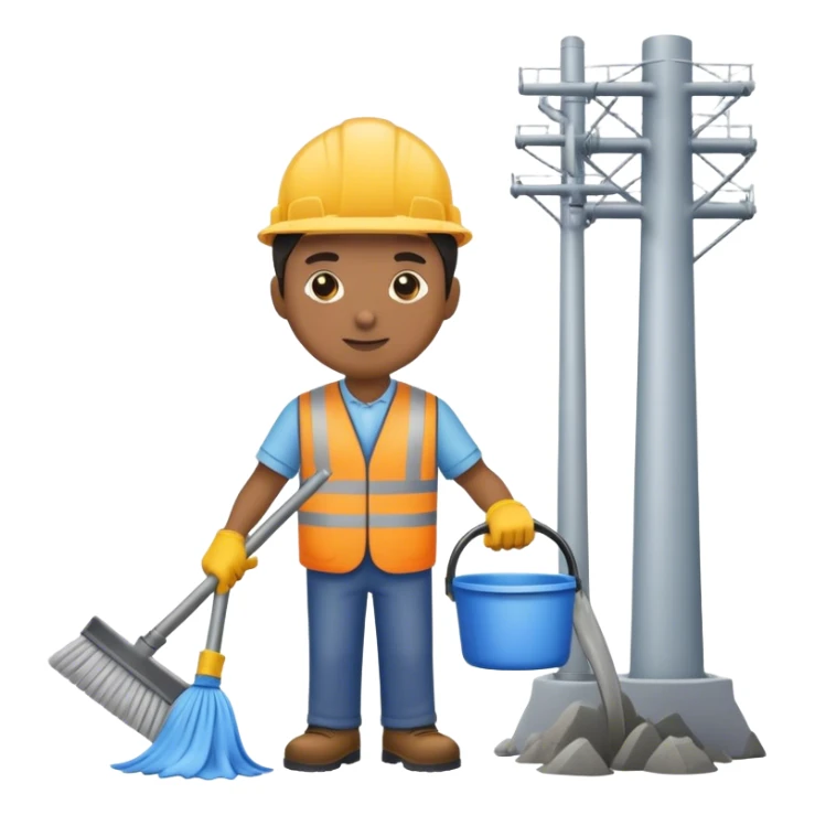 I want want to show an engineer cleaning up the infrastructure sticker