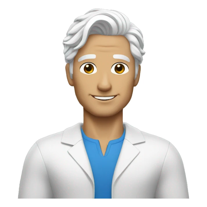 Superman trader with white hair sticker