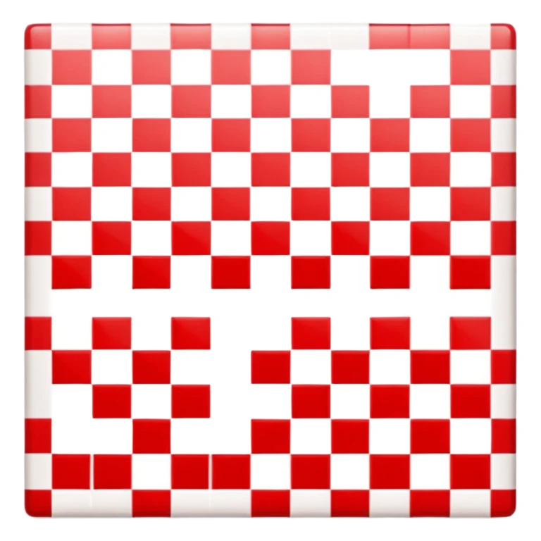 red and white squares sticker