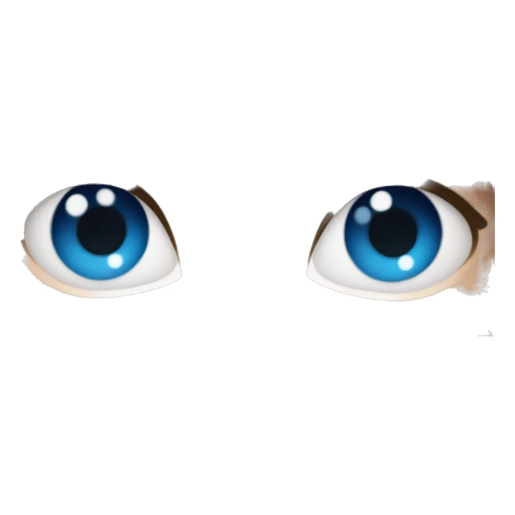 Girl black pink and blue eyes sticker