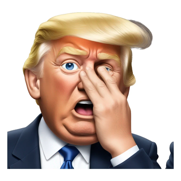 trump crying in bidens arms   sticker