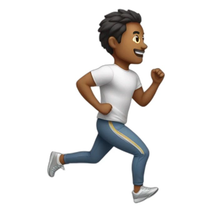 Running from the side in casual attire sticker