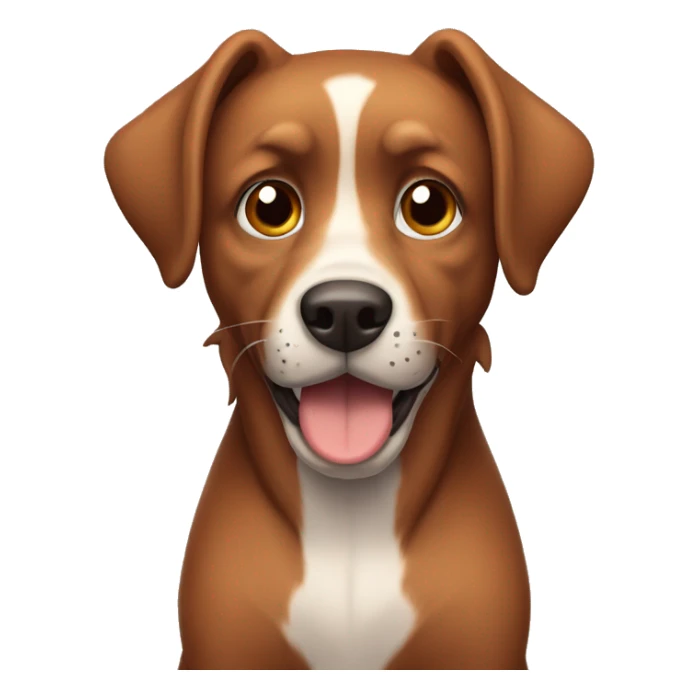Perro marron claro con orejas un poco caídas, ojos y nariz marron sticker