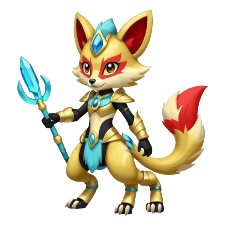 Shiny Furry Anthro Meloetta-Zeraora-Protogen-Primagen-Pokémon-Fakémon-creature sticker