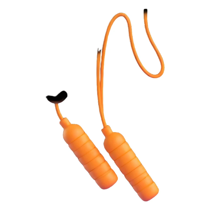 Jump rope gym equipment floating in the air, bright colors sticker