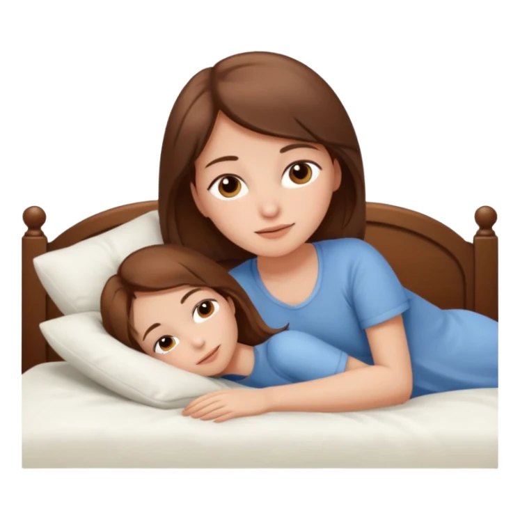 lying on bed brown hair girl just chill sticker
