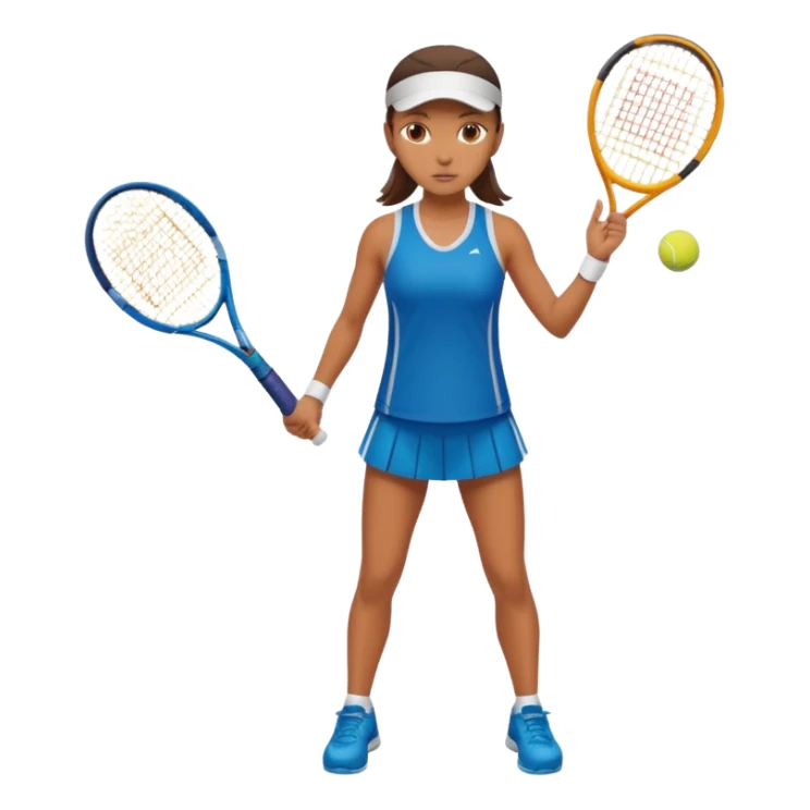 woman tennis player ready stance sporty outfit sticker