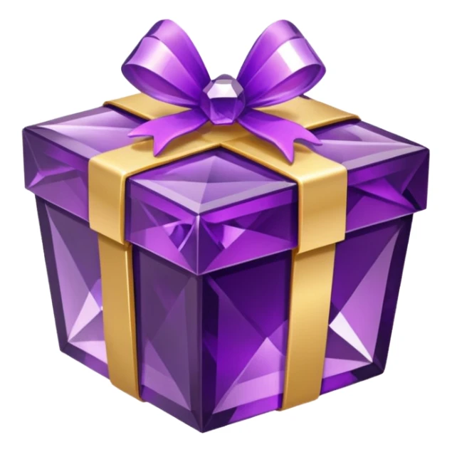  Gift box made of Amethyst sticker