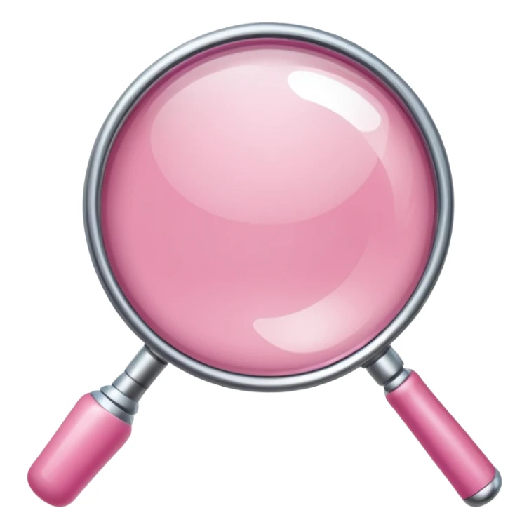 mix light pink dark pink and white girly internet with a magnifying glass sticker