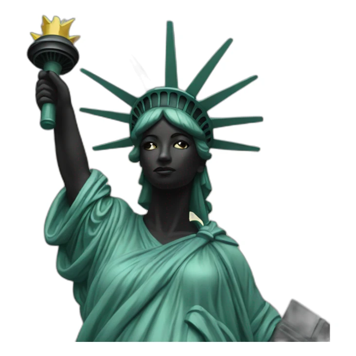 black statue of liberty sticker