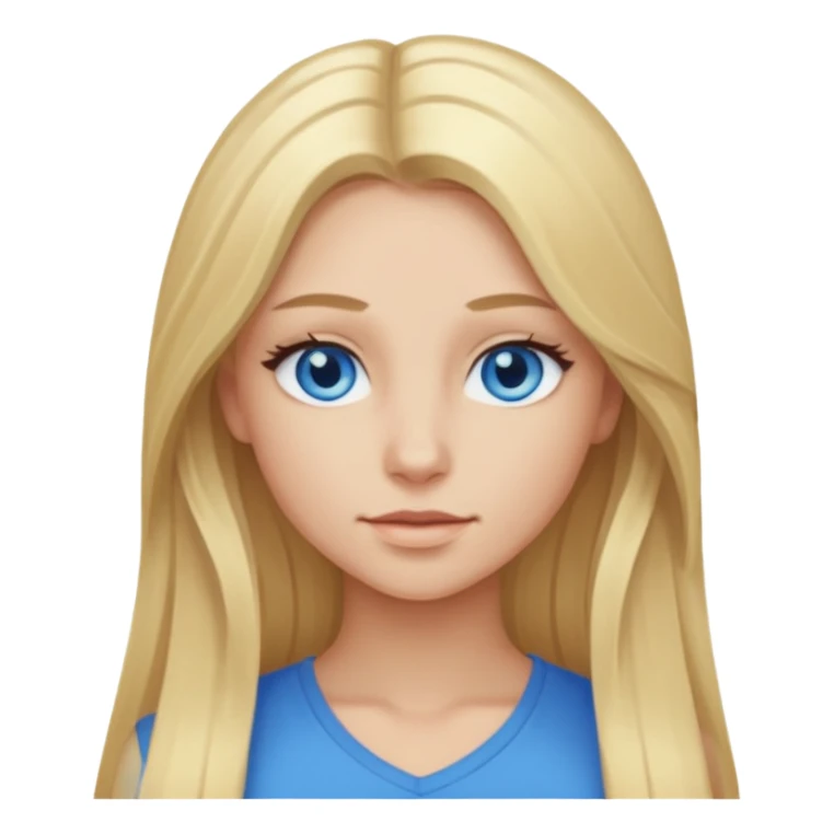 Skylar Shaye with long blonde hair sticker