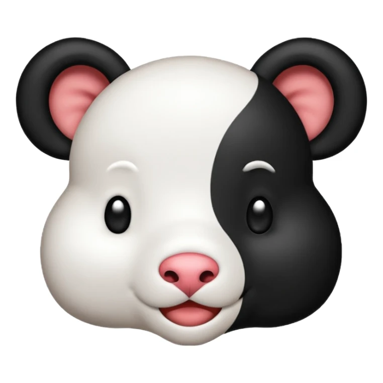 Um emoji de coração da cor de um dálmata sticker