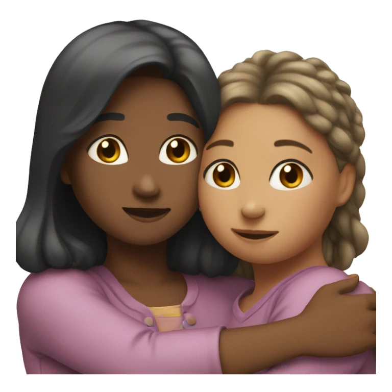 Girl and girl hug  sticker