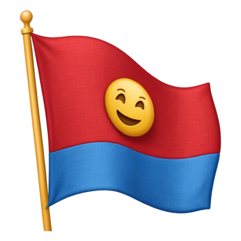 Un emoji drapeau avec un moitié bleu en haut  sticker