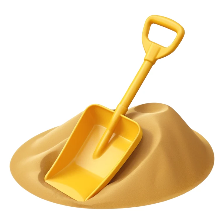 toy shavel on the sand sticker