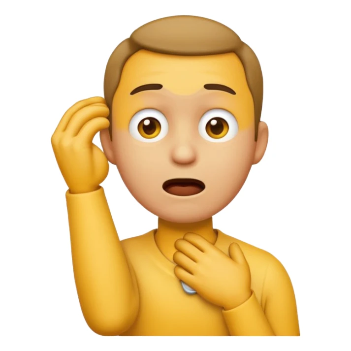 emoji chocking himself hand around his neck sticker