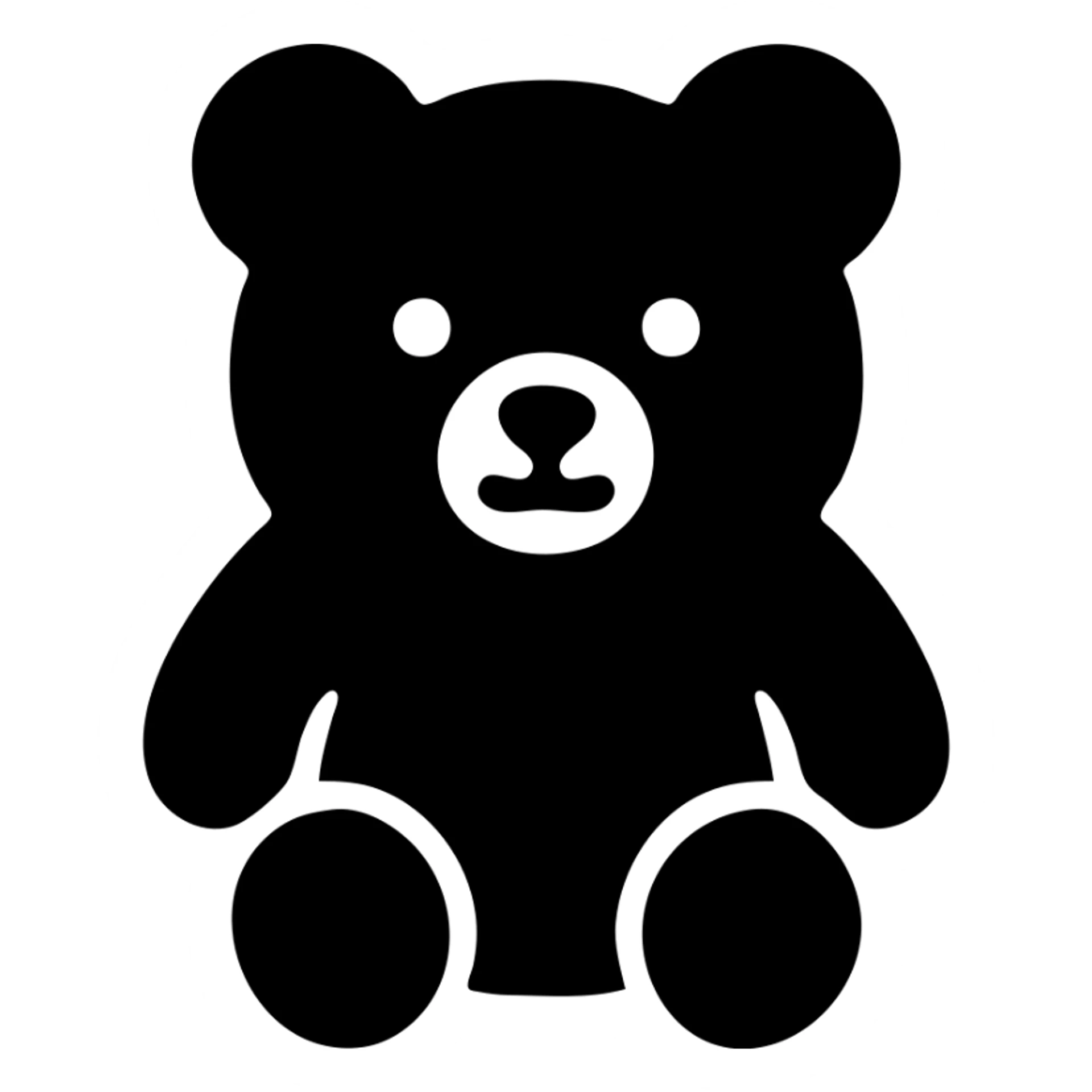 A cute blue bear sticker