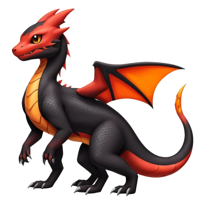 Salandit-Umbreon-Charmeleon-Fakémon-hybrid-creature (full body)  sticker