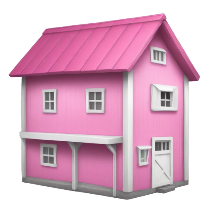 Pink and white barnhouse  sticker