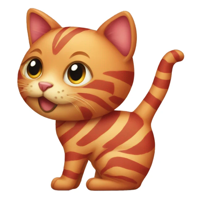A red cat with stripes sticker