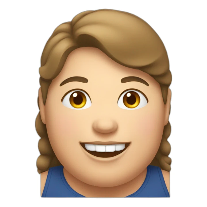 happy obese woman sticker