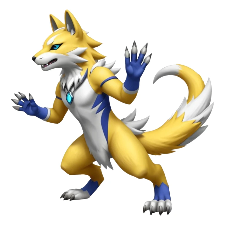 WereGarurumon-Renamon-Zeraora-fusion sticker
