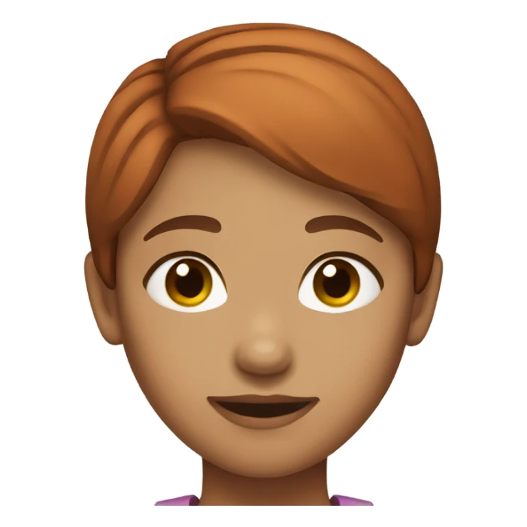 girl with brownish red short hair sticker