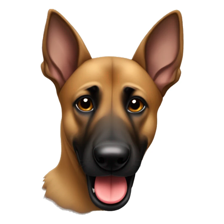 Belgian malinois holding a teddy bear in his mouth sticker