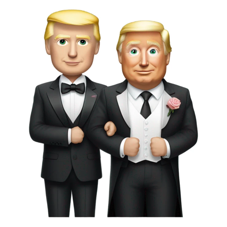 donald trump and elon musk getting married sticker