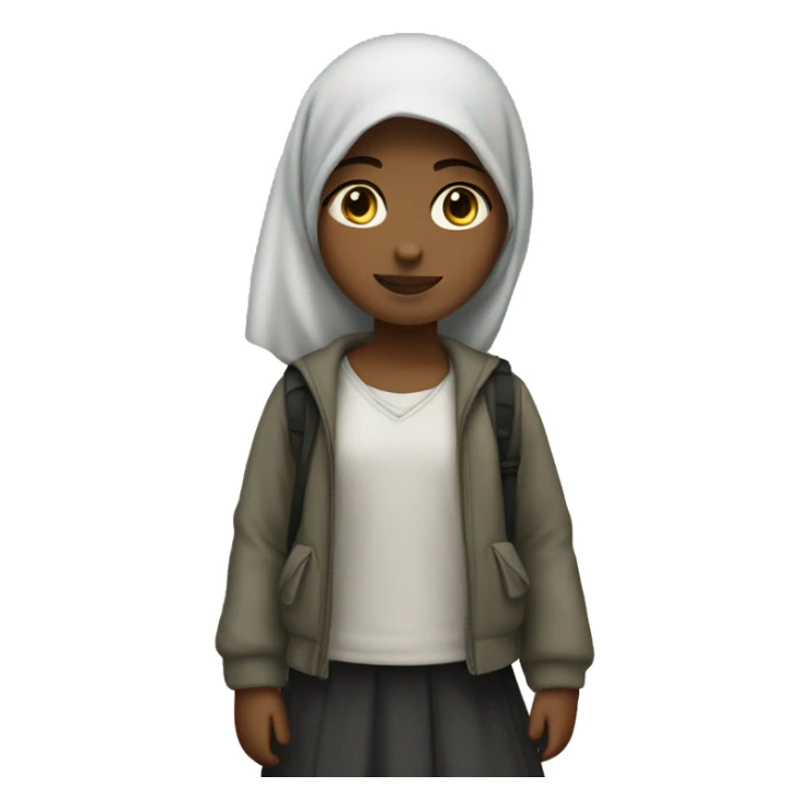 Girl standing with Palestine  sticker