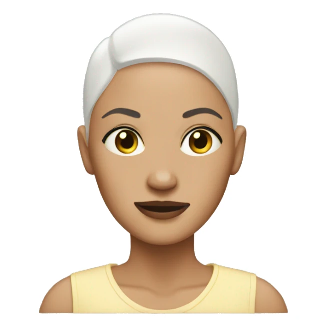 Bald whit woman sticker