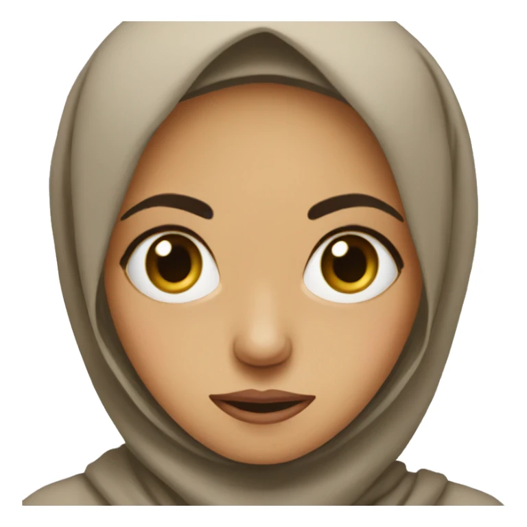 hijabi woman who looks very scared sticker