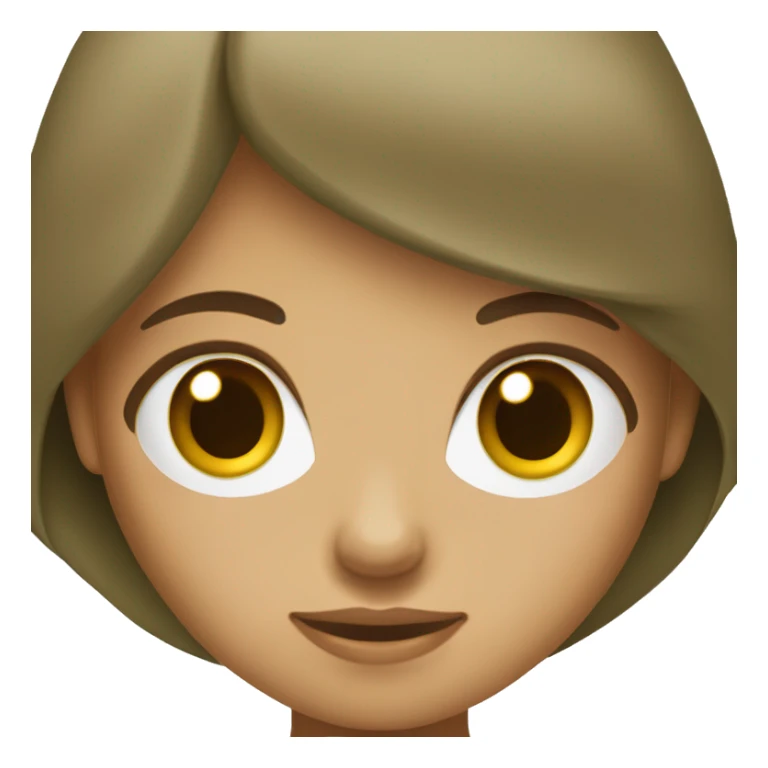 menina olhos verdes ,cabelo marrom,pele bege claro e  cabelo liso. sticker