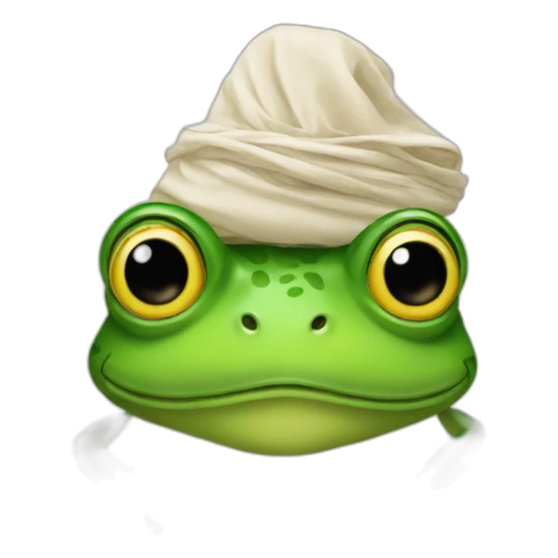frog in traditional arab head dress sticker