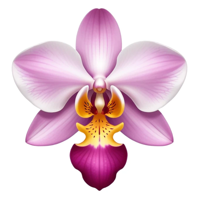 Beautiful phalaenopsis moth orchid flower with delicate petals and distinctive shape sticker