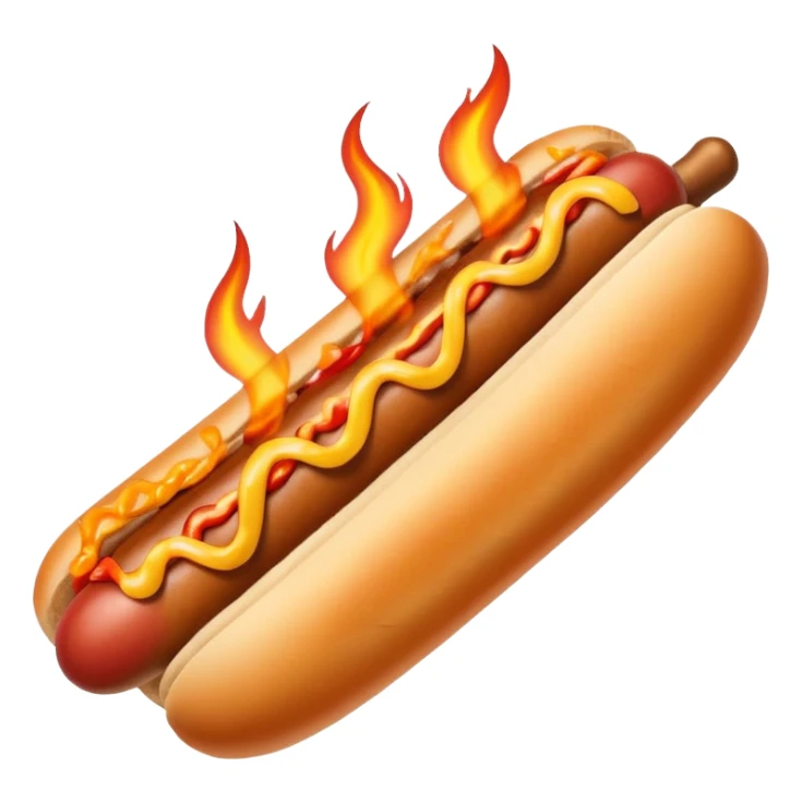 Fist Gripping a Flaming Hotdog sticker