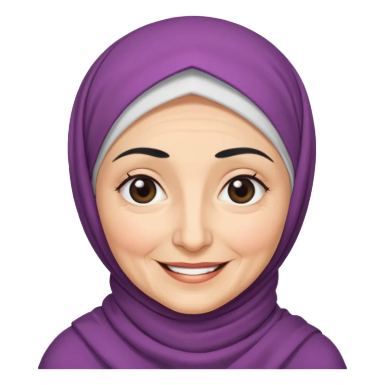 OLD WHITE WOMAN HIJAB BLACK EYEBROWS SMILE sticker