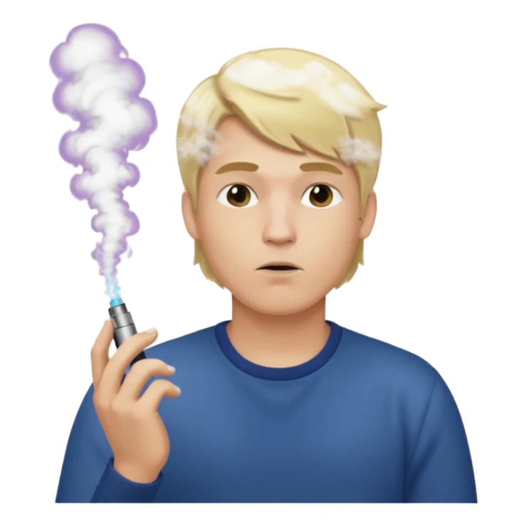 vaping male with blonde hair sticker