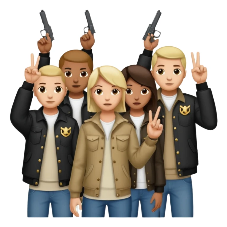 Norteño gang with 14, hand gang signs and guns sticker