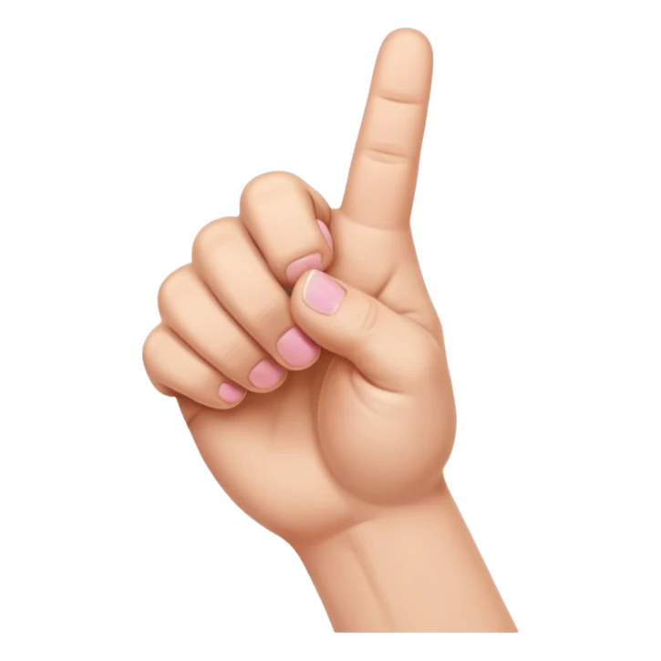 Closed fist with pinky finger sticking up sticker