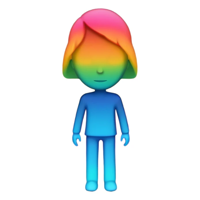 silhouette of a small figure growing into a tall one sticker