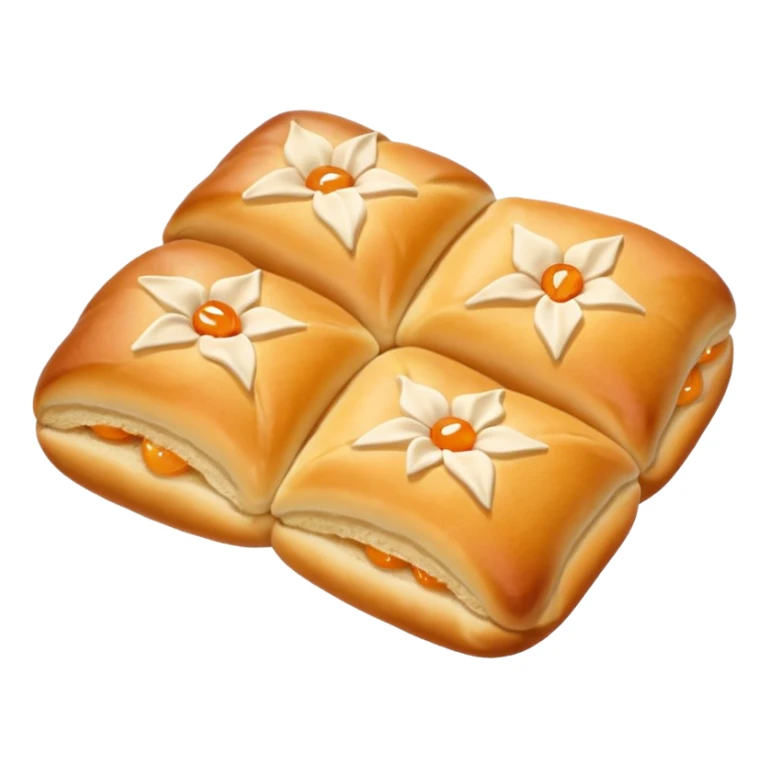 Traditional apricot kolaches folded and not round sticker