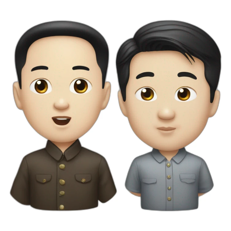 kim jong un's and joe biden's child sticker