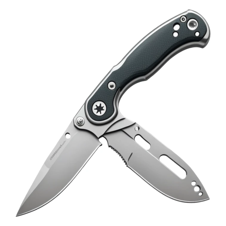 Spyderco folding knife with round hole in blade sticker